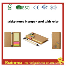 Recycled Sticky Note Memo Pad with Page Marker